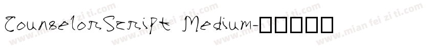 CounselorScript Medium字体转换